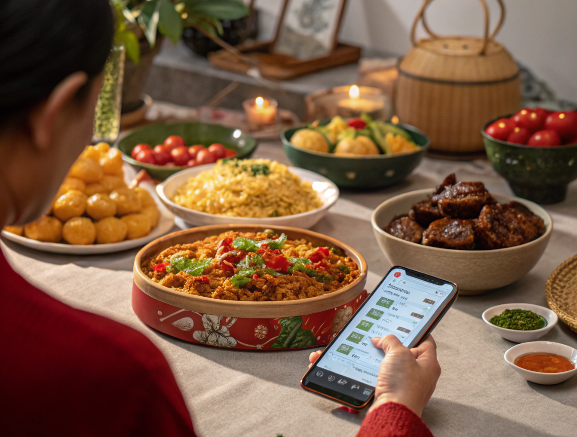 명절 준비를 스마트하게 하는 방법 찾는 모습