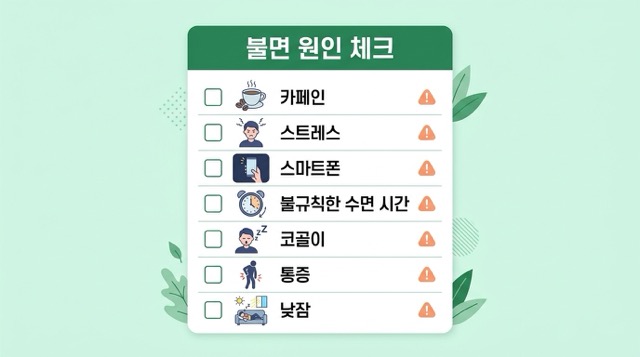 불면증 원인 체크리스트