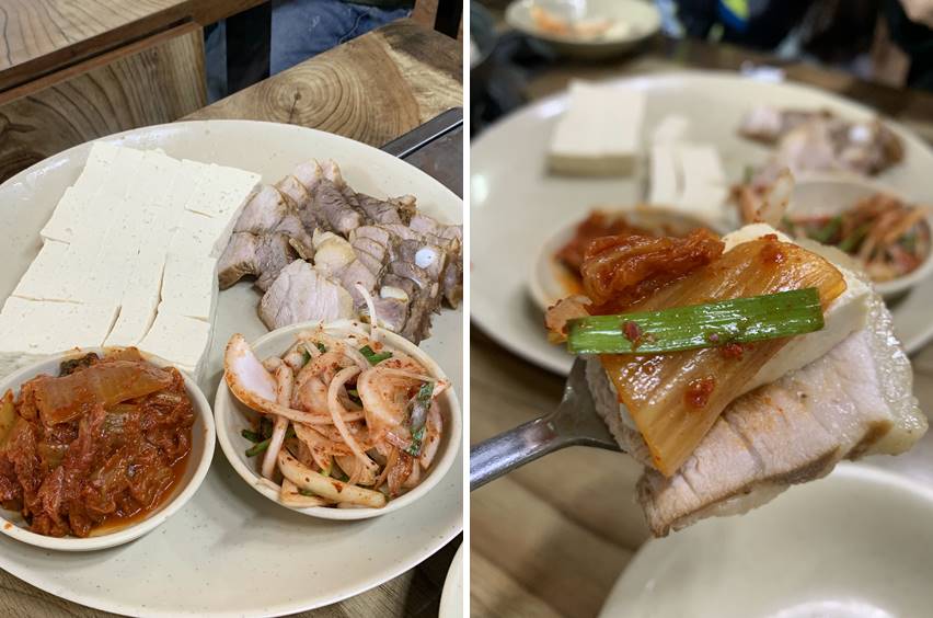 초당두부 및 수육