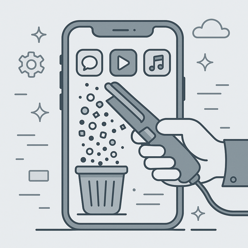 앱별 캐시 데이터 정리