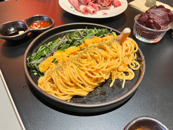 들기름 젓갈 파스타의 모습