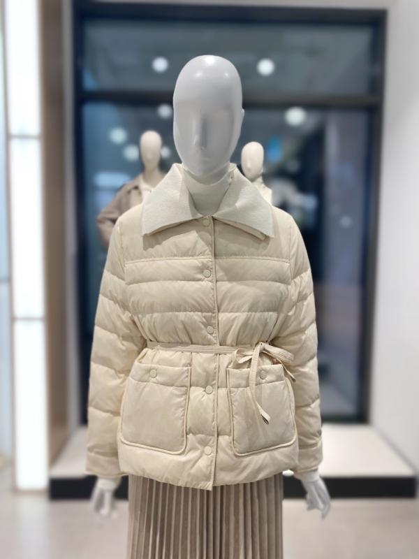 나이스클랍 니트카라 경량구스다운 숏패딩 A231PWDC01