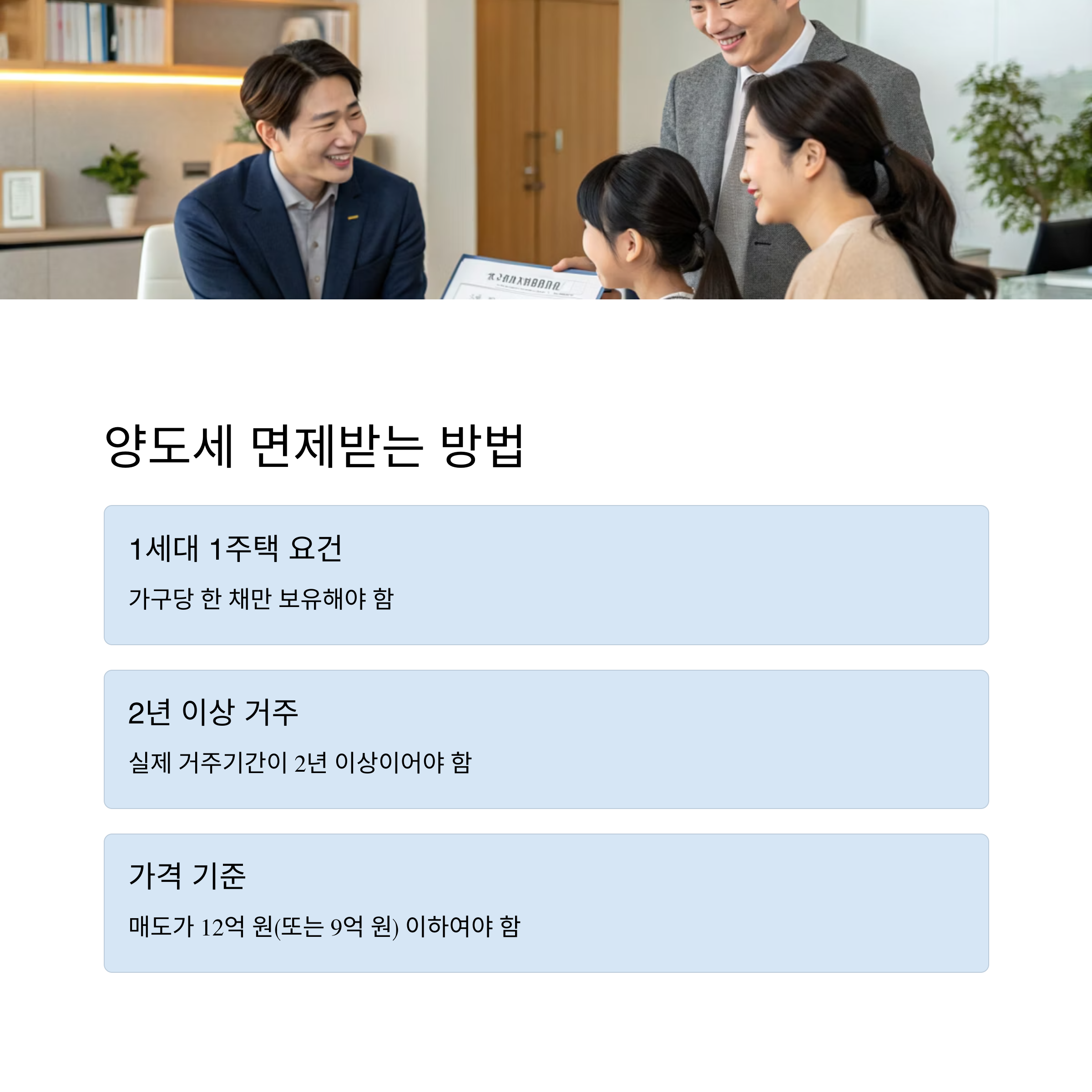 양도소득세 면제방법