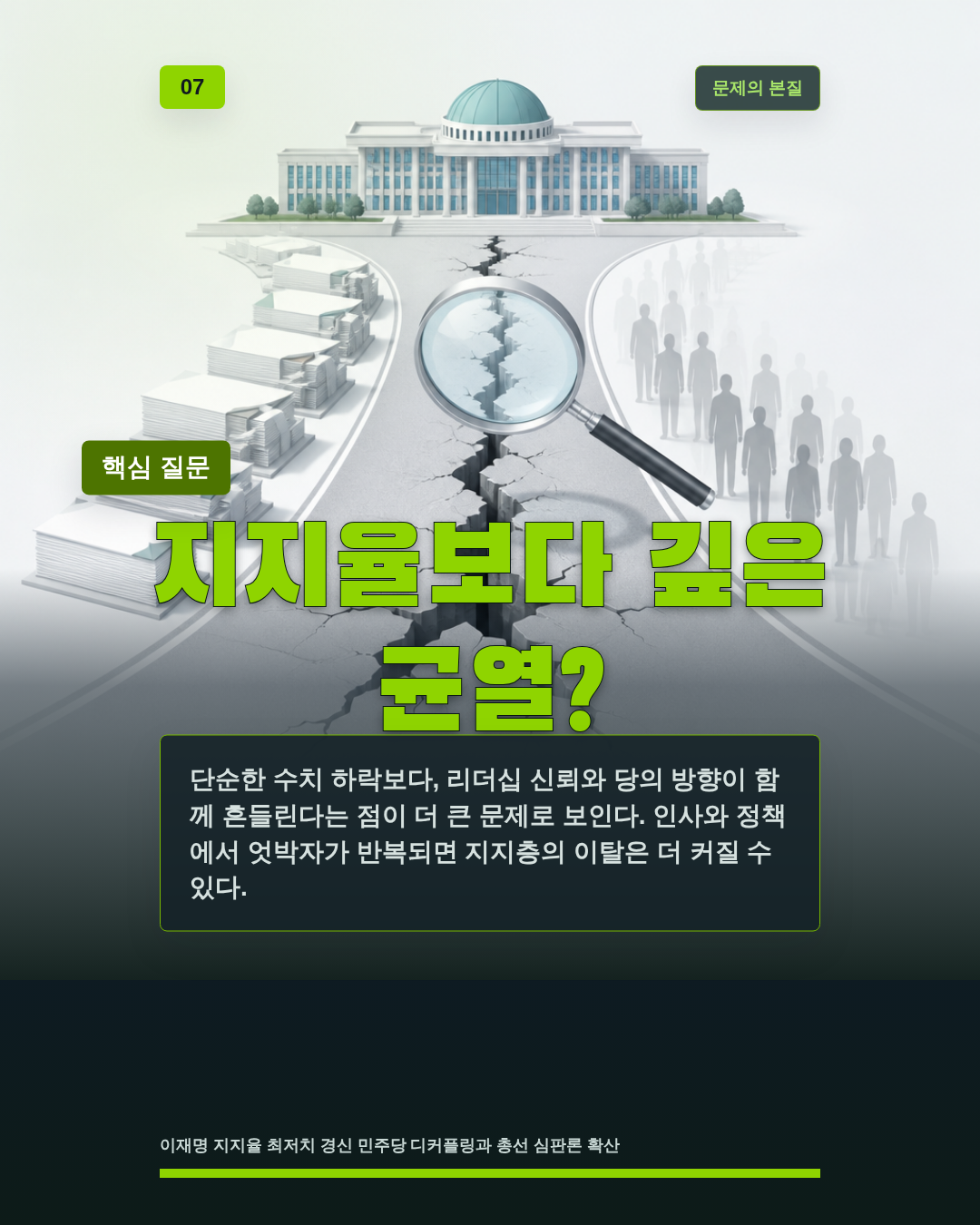 지지율보다 깊은 균열?