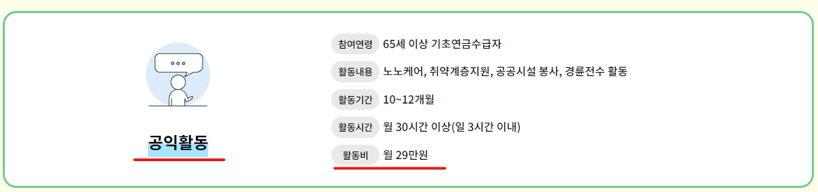 노인 일자리 신청자격