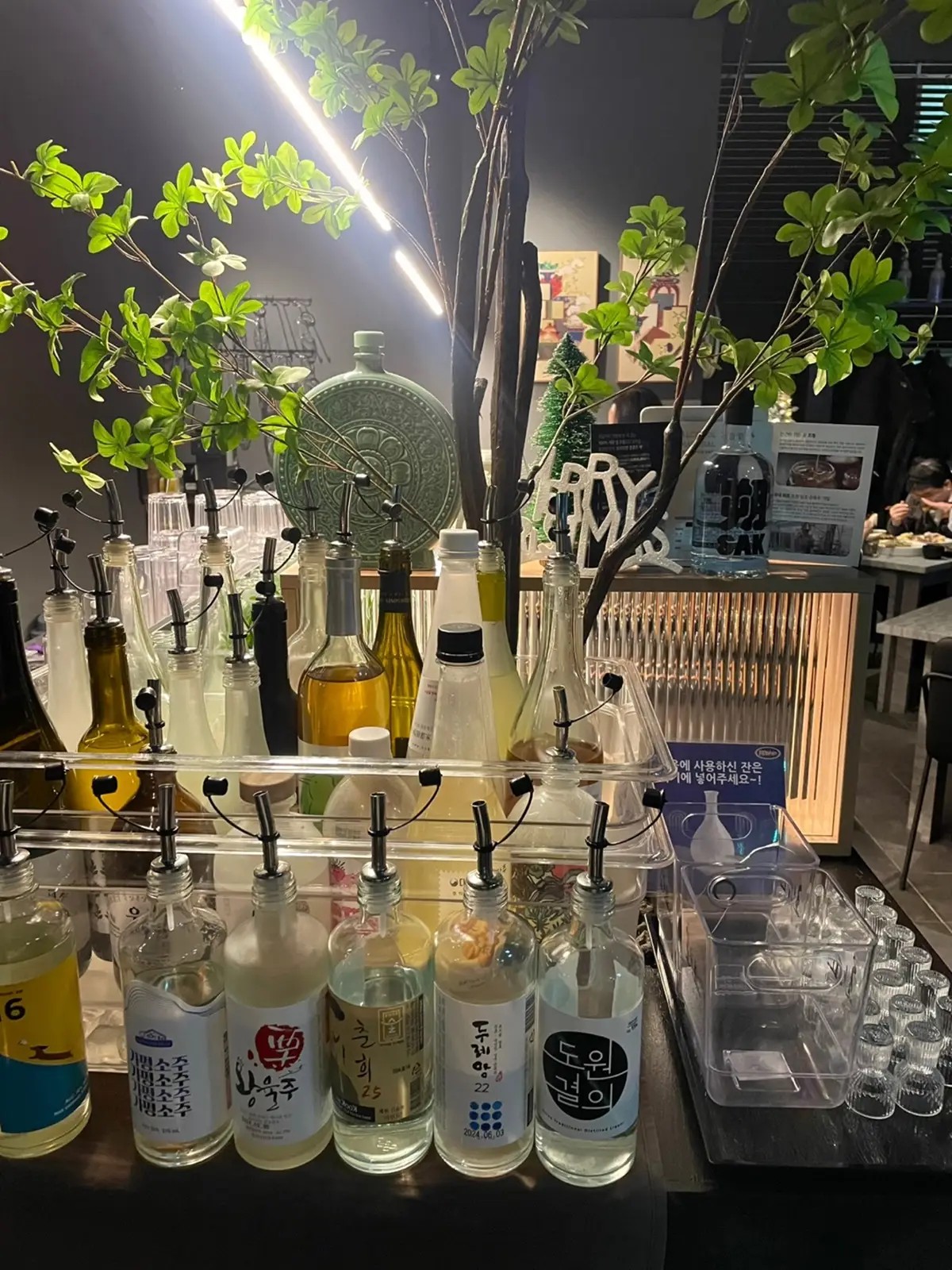 리파인을지로명동-전통주-시음-테이블