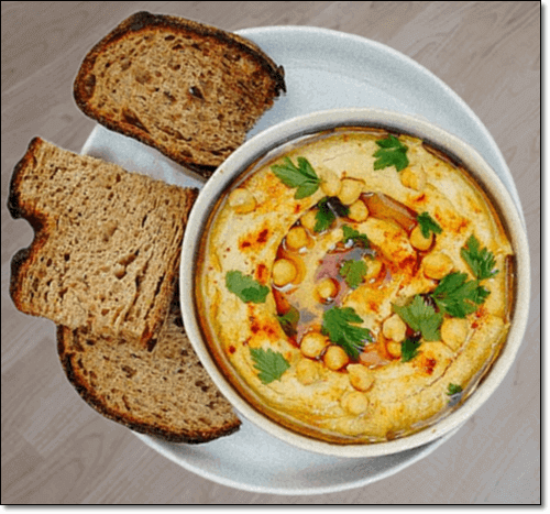 호밀빵과 콩 스프