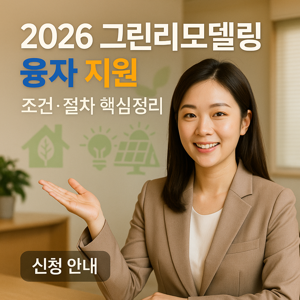 [2026 그린리모델링] 융자 지원 ｜ 조건&middot;절차 핵심정리
