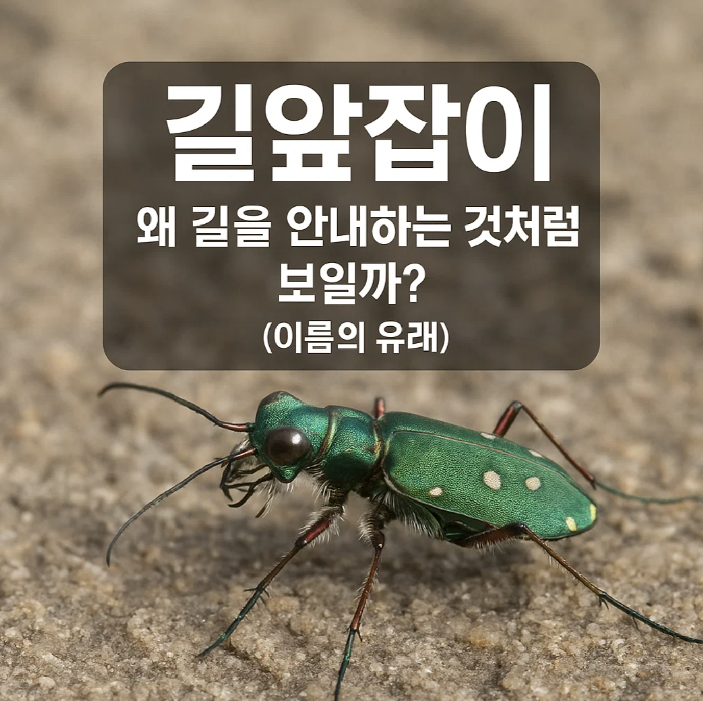 길앞잡이, 왜 길을 안내하는 것처럼 보일까? (이름의 유래)