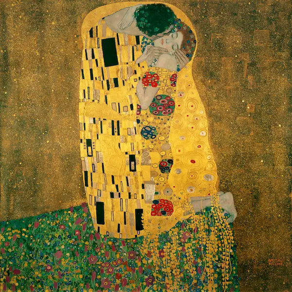 구스타프 클림트의 &lt;키스&gt;, 출처: Wikimedia Commons
