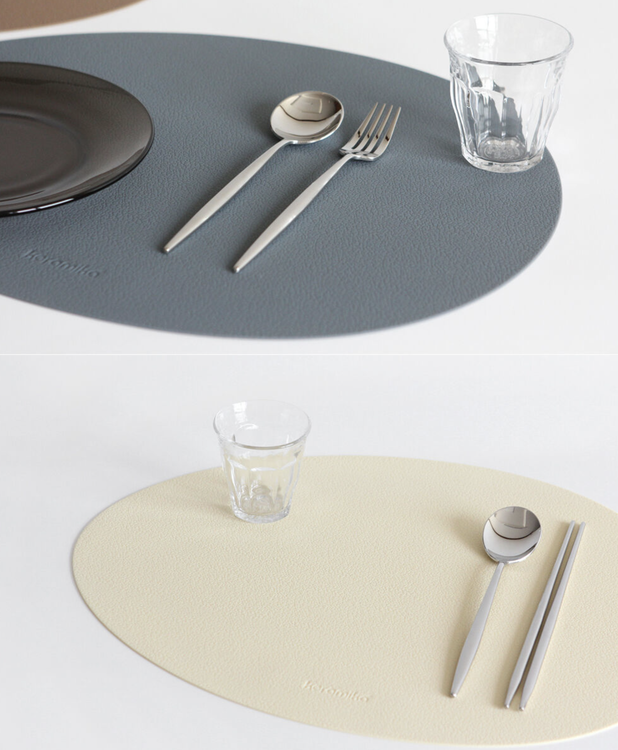 비정형 원형 테이블 매트 플레이팅