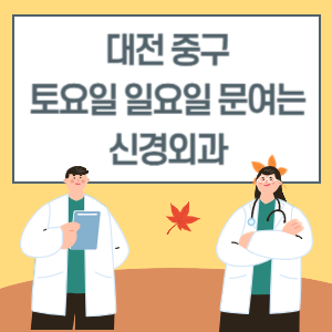 대전 중구 토요일 일요일 신경외과 진료 문여는 병원 리스트