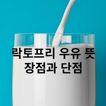 락토프리-우유-뜻-장점-단점