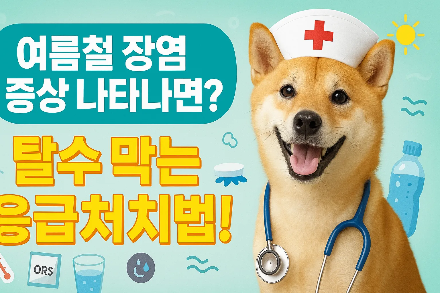 여름철 장염 증상 나타나면? 탈수 막는 응급처치법!