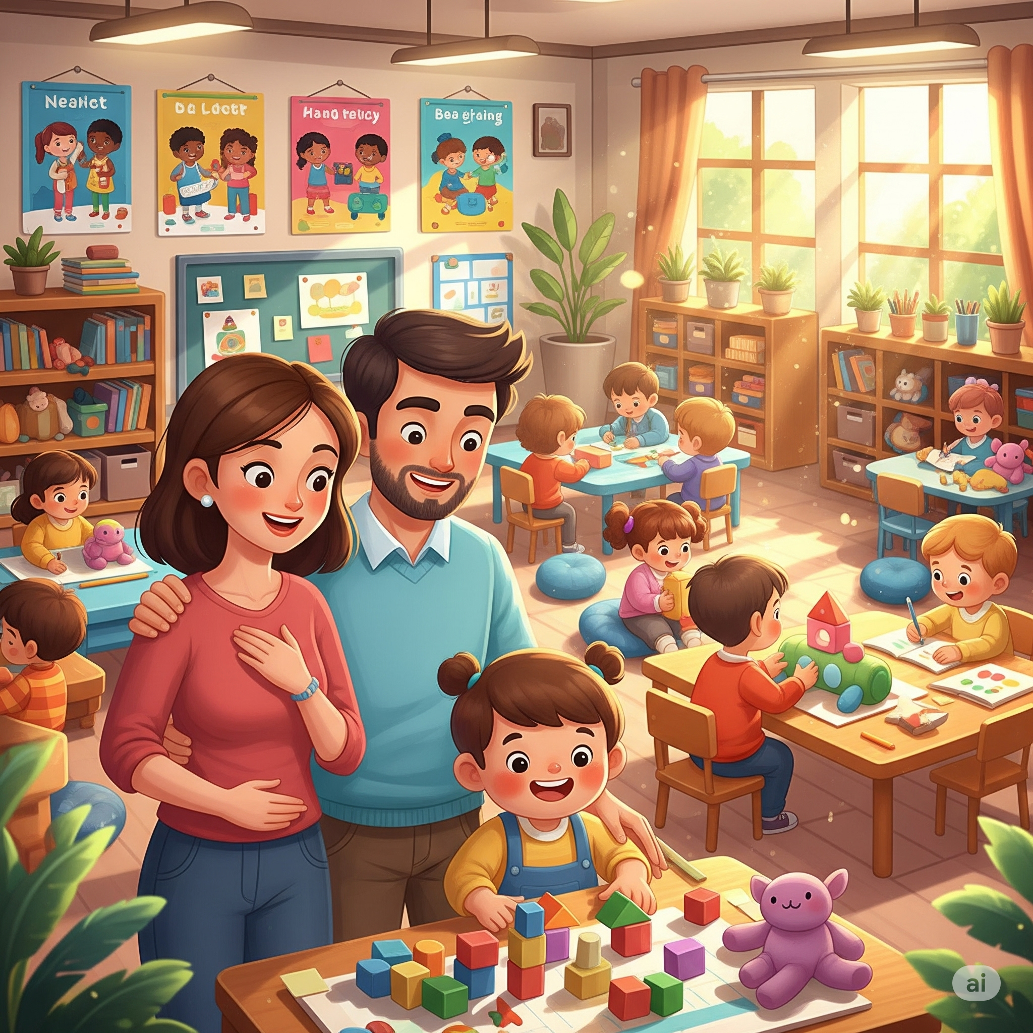 어린이집에 아이들이 있는 이미지