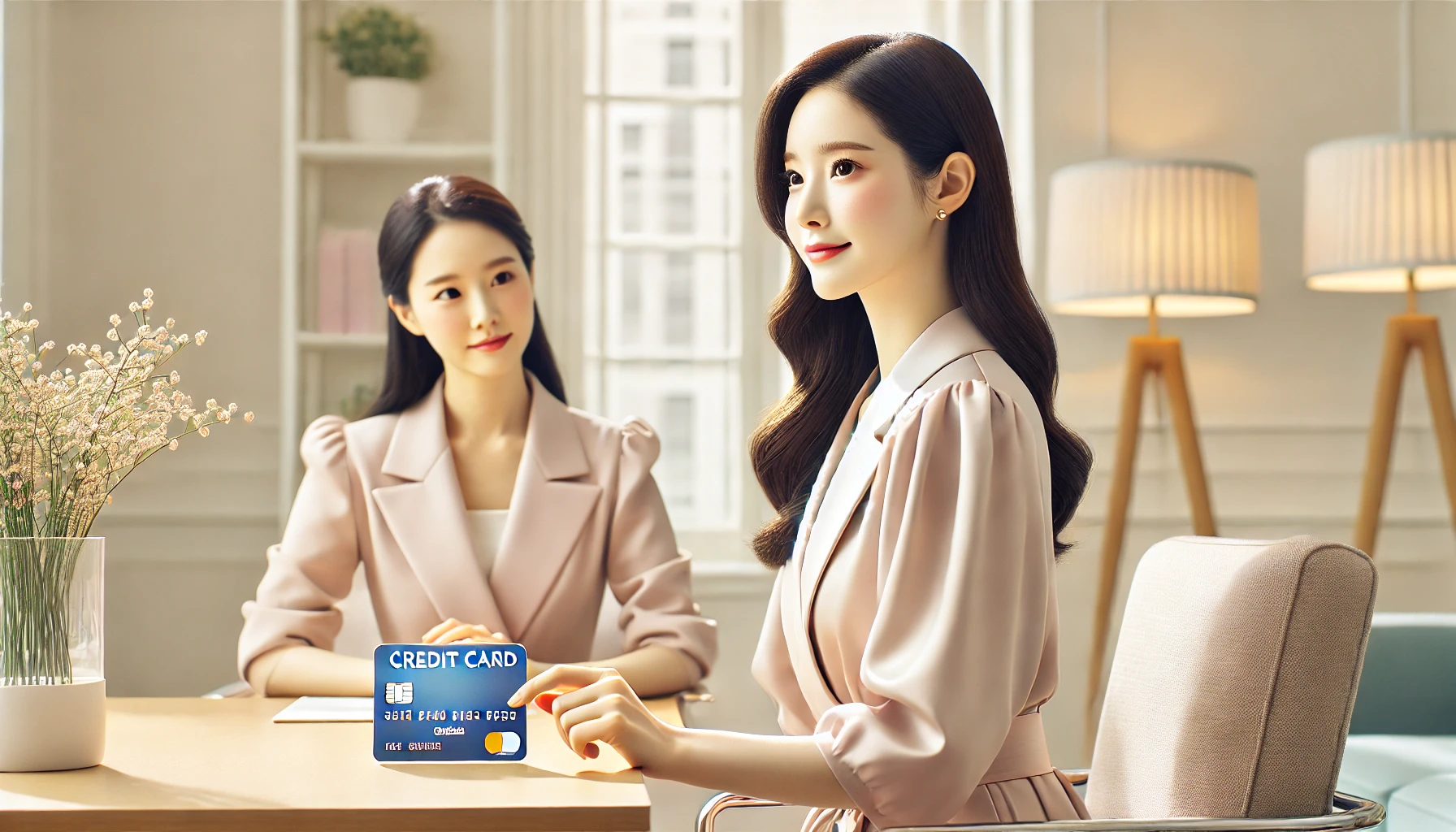 카드분실 신고 상담하는 이미지