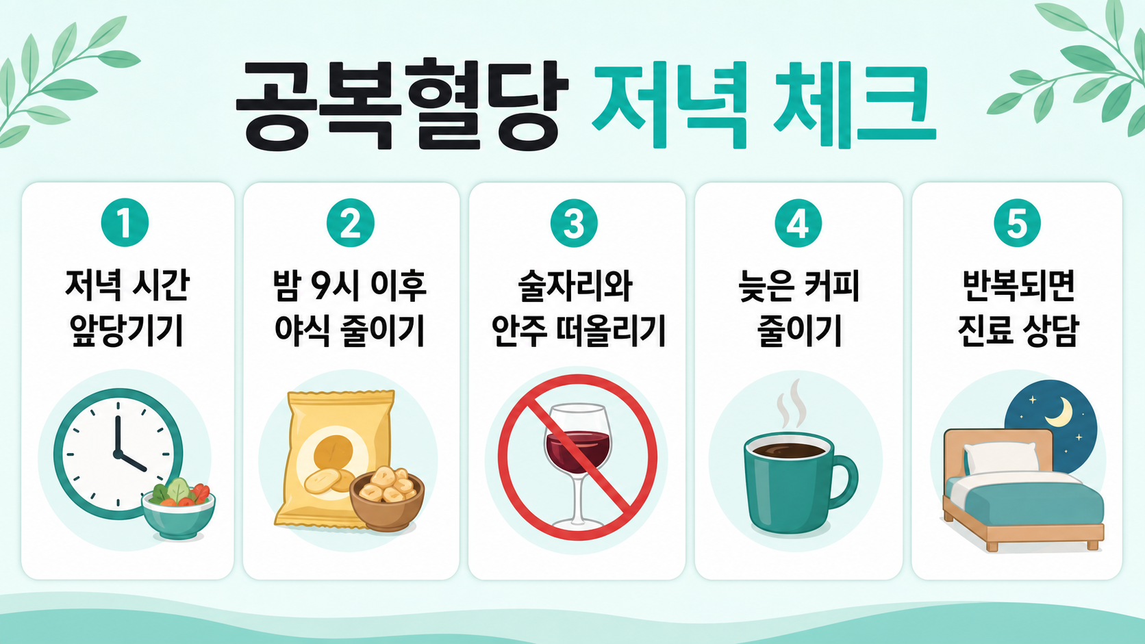 공복혈당이 높게 나올 때 확인할 저녁 습관 체크리스트