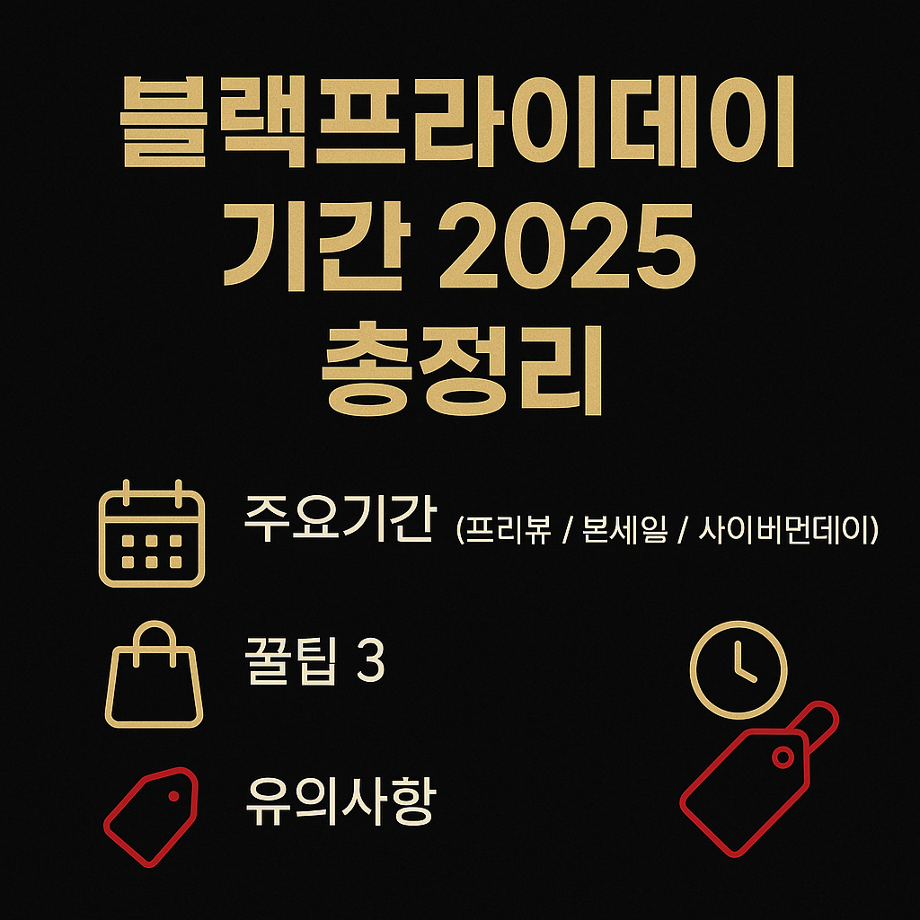 블랙프라이데이 기간 2025 총정리|한국·미국 일정부터 직구·최대 할인받는 법까지