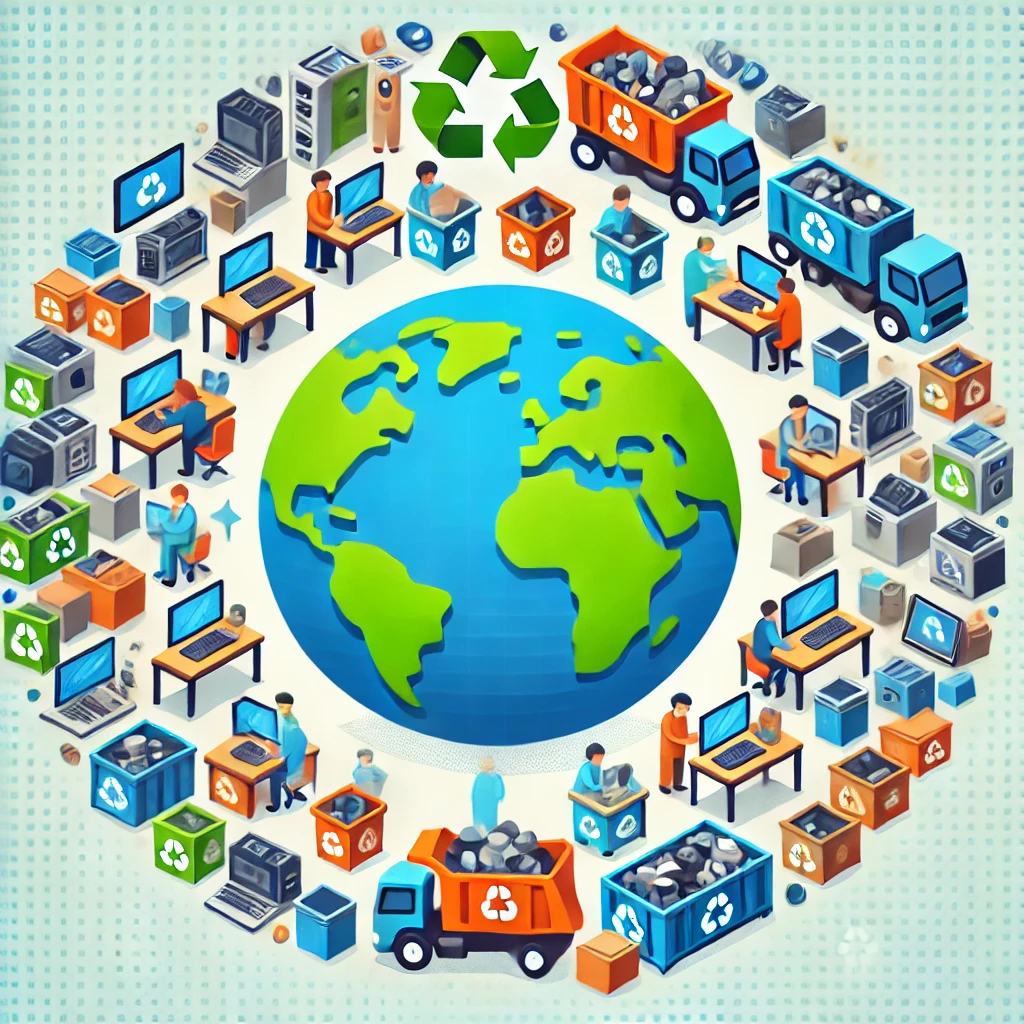 국가별 전자 기기 재활용 이미지