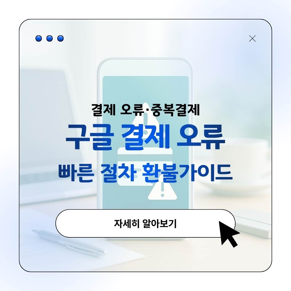 2025 구글 플레이스토어 결제 오류·중복결제 환불 가이드|빠른 처리 절차 총정리
