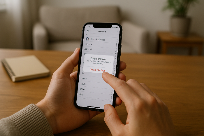 스마트폰에서 관계를 정리하는 MZ세대의 손