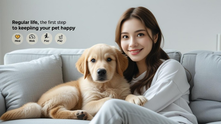 반려동물과 보호자가 함께 규칙적인 생활을 보내는 모습