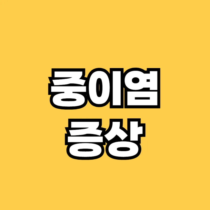 중이염 증상