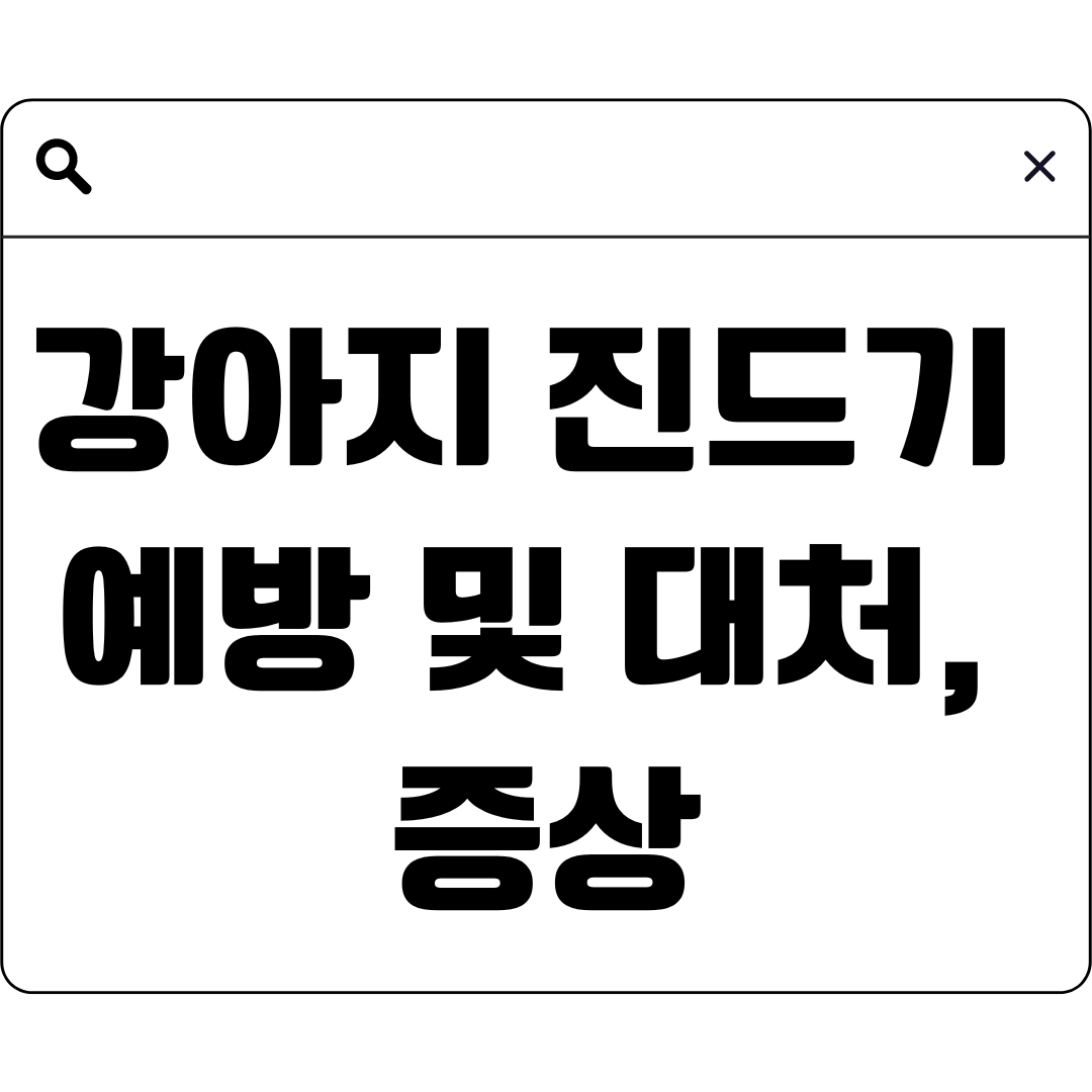 강아지 진드기 예방 및 대처방법, 증상