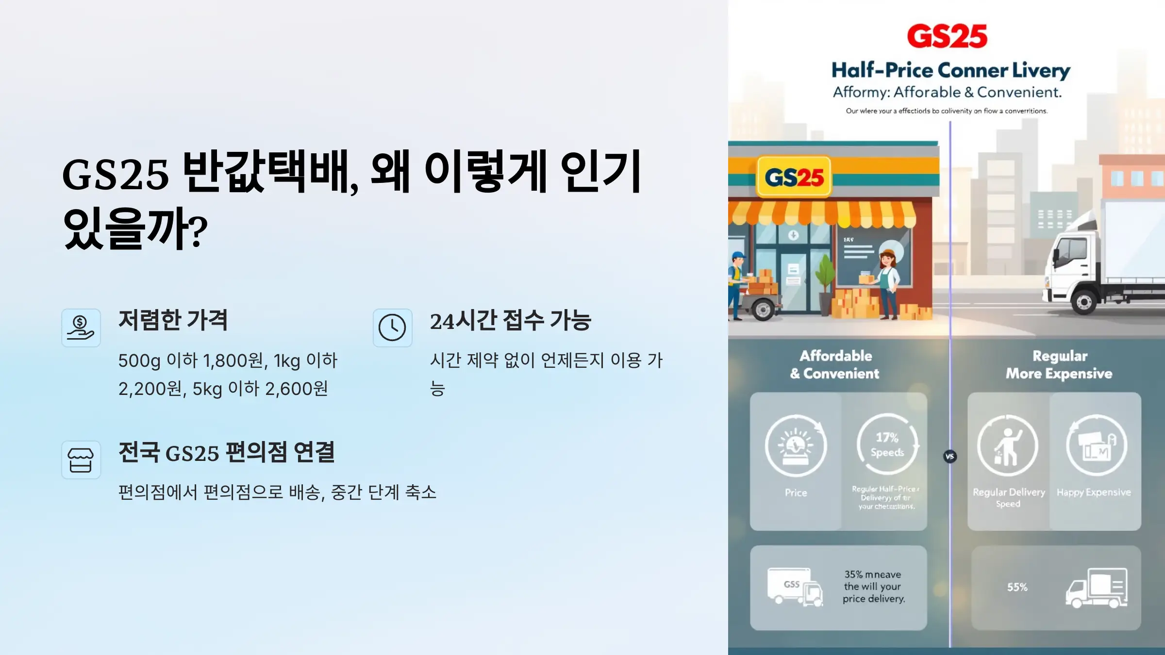 GS25 반값택배, 이용 방법, 운임 요금, 배송기간, 배송조회, 예약 방법, 할인 쿠폰, 제한 품목, 무게와 크기