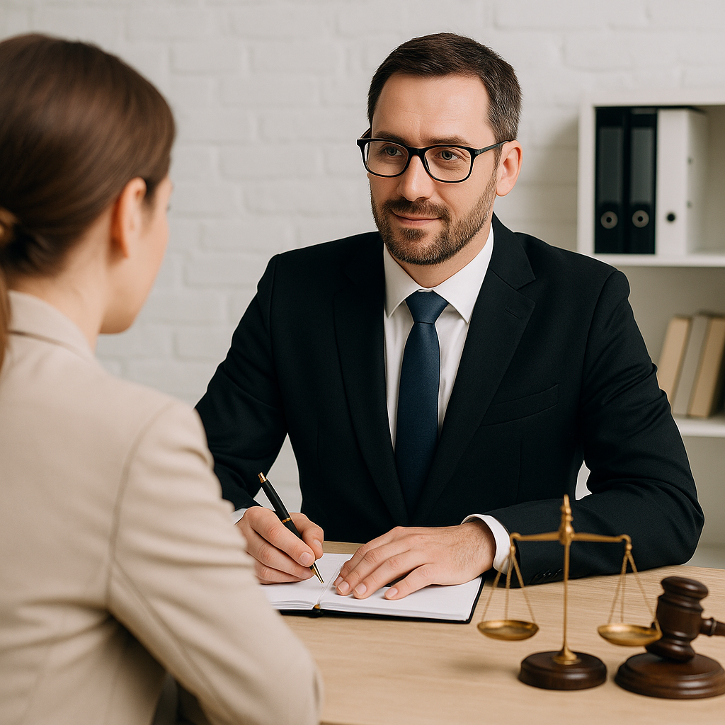 상속문제로 변호사와 상담하고 있는 이미지