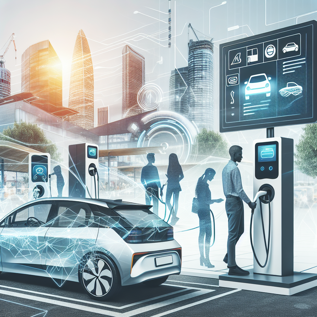 전기차 충전하는 사진