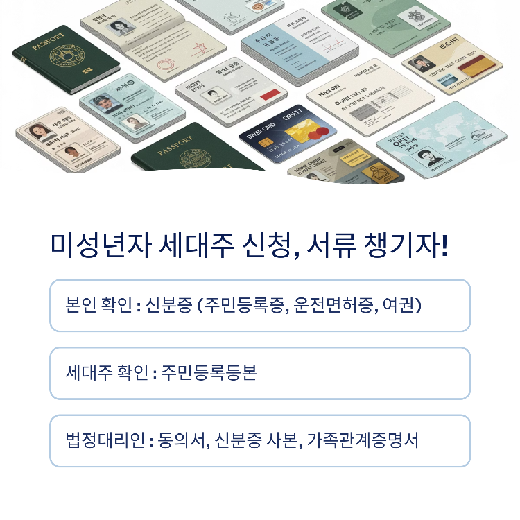미성년자 세대주 신청, 서류부터 챙기자!