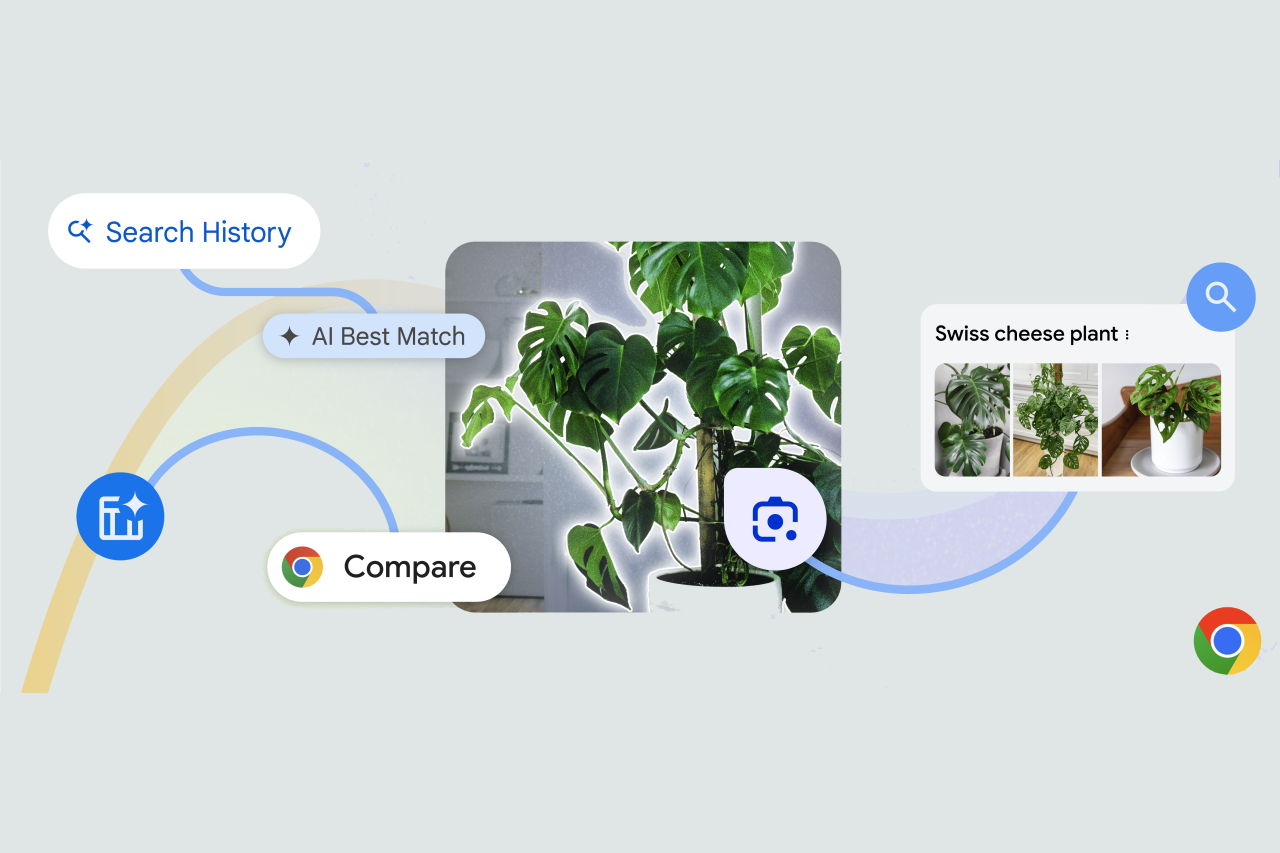 Google이 Chrome 데스크탑에 Gemini 기반 검색 기록과 Google Lens 기능을 도입(이미지출처-techcrunch)