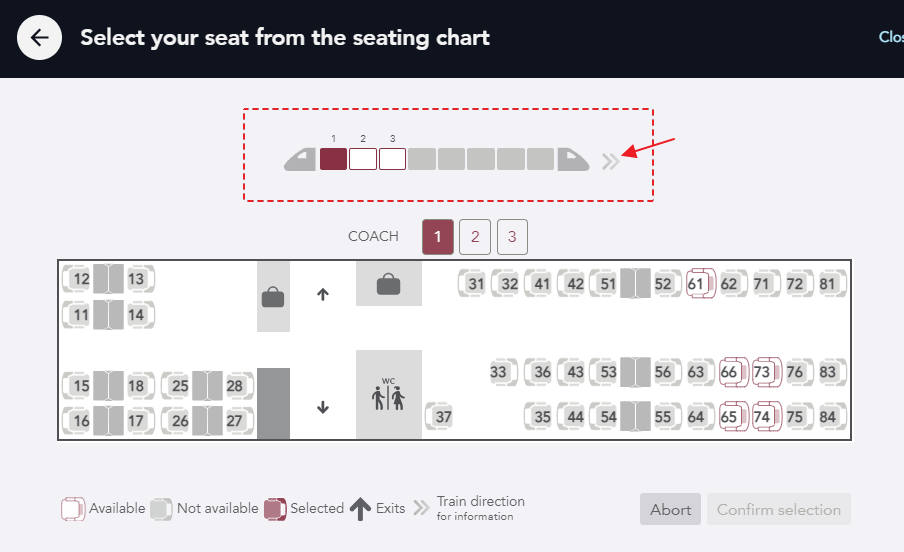 떼제베 정방향 역방향
