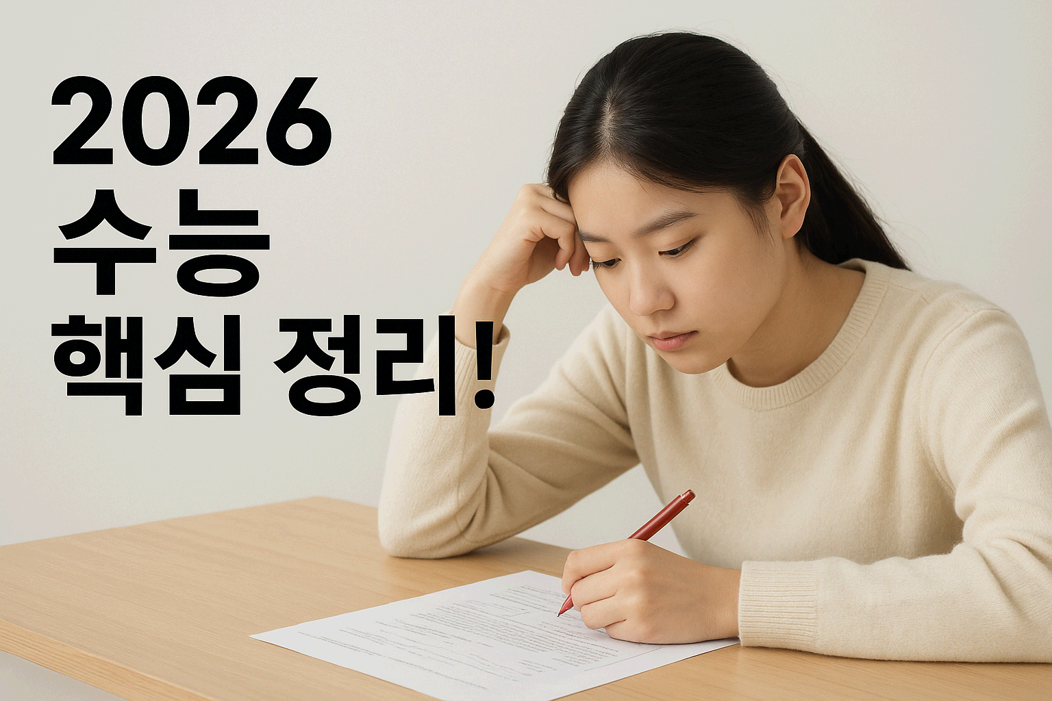 이제 얼마 안남았다~! 2026 수능 핵심 정리!