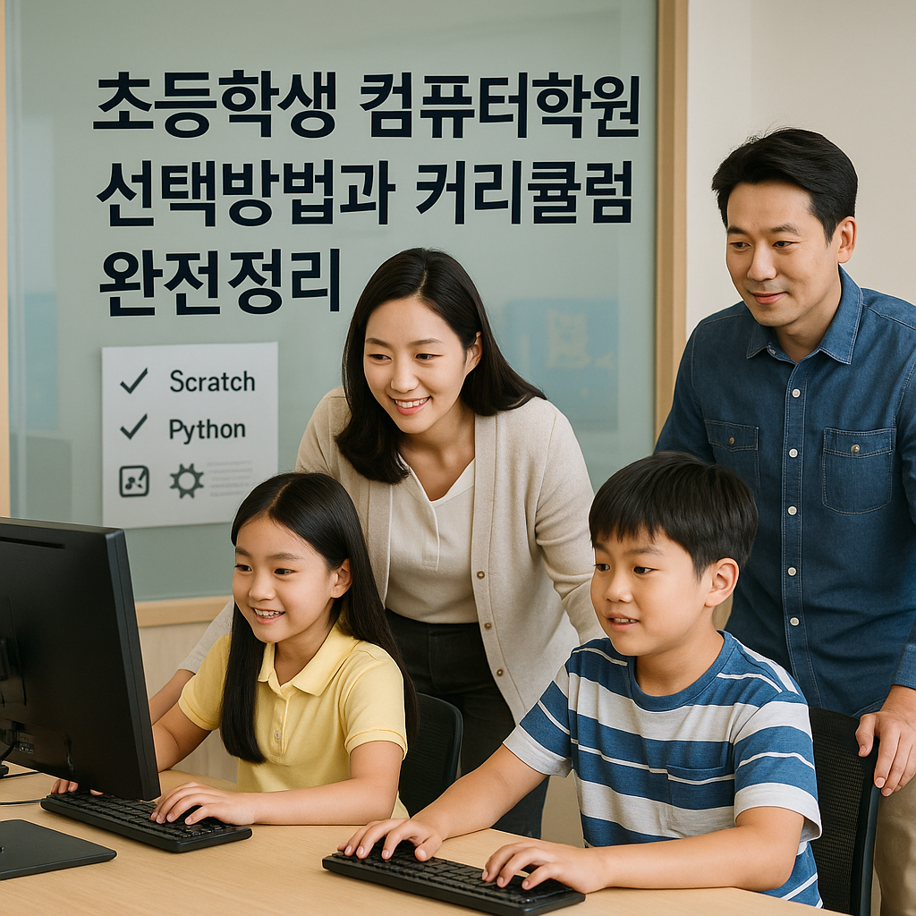 초등학생 컴퓨터학원 선택방법과 커리큘럼 완전정리