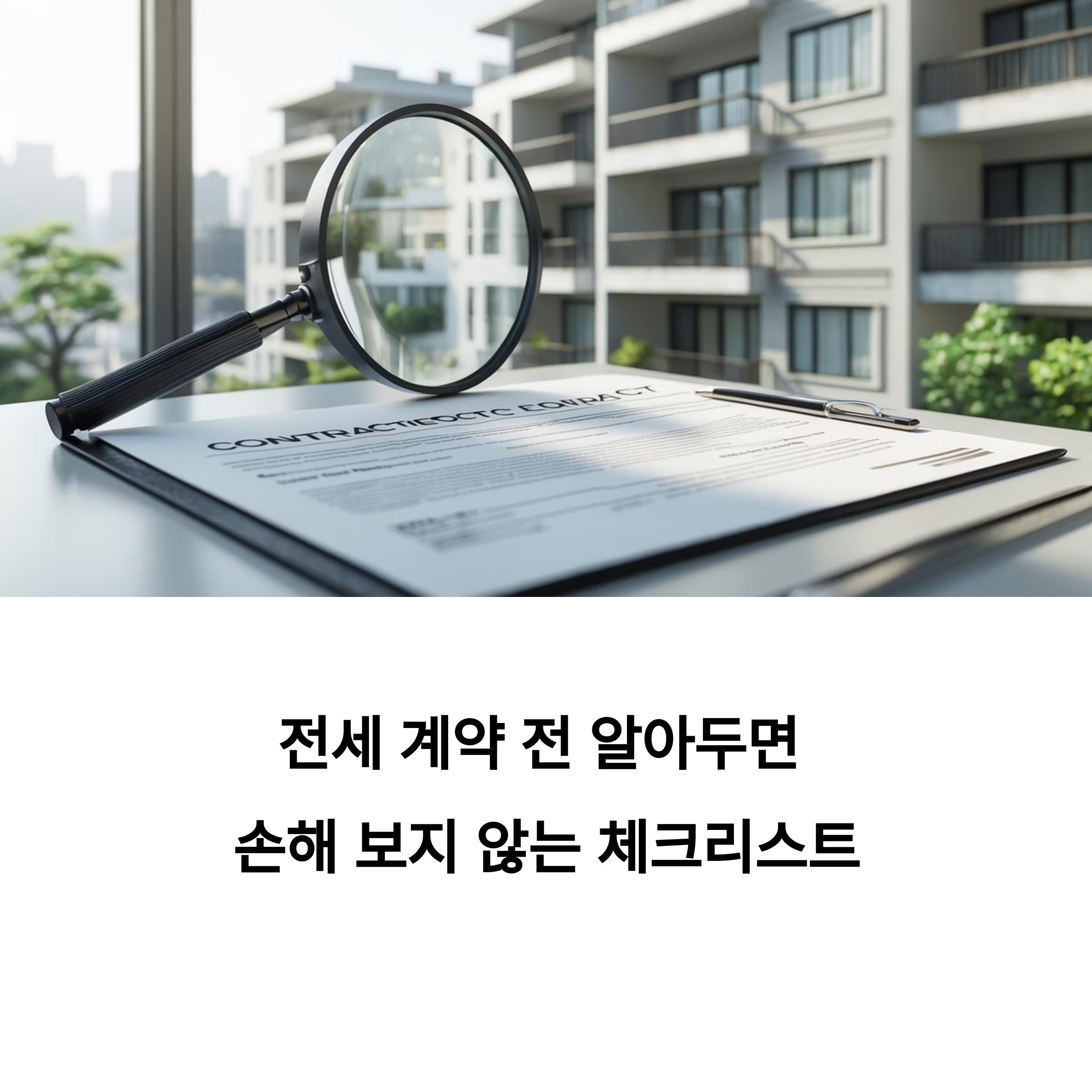 전세 계약 체크