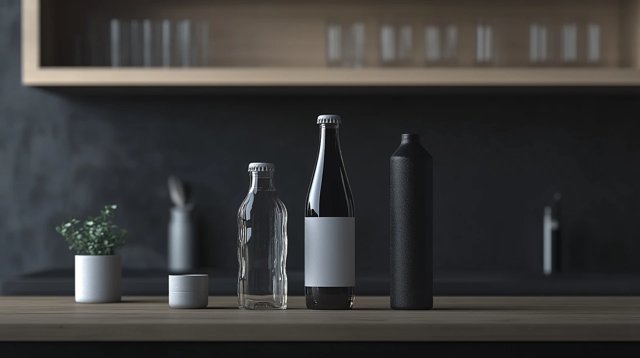 제로콜라, 탄산수, 일반 콜라가 2025년 주방에서 나란히 놓인 모습, 건강 위험성 비교와 대체음료 고민, 제로 음료 선택, 다양한 음료 비교, 건강한 생활