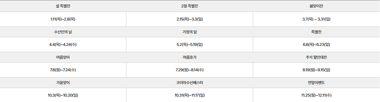 수산대전 행사일정