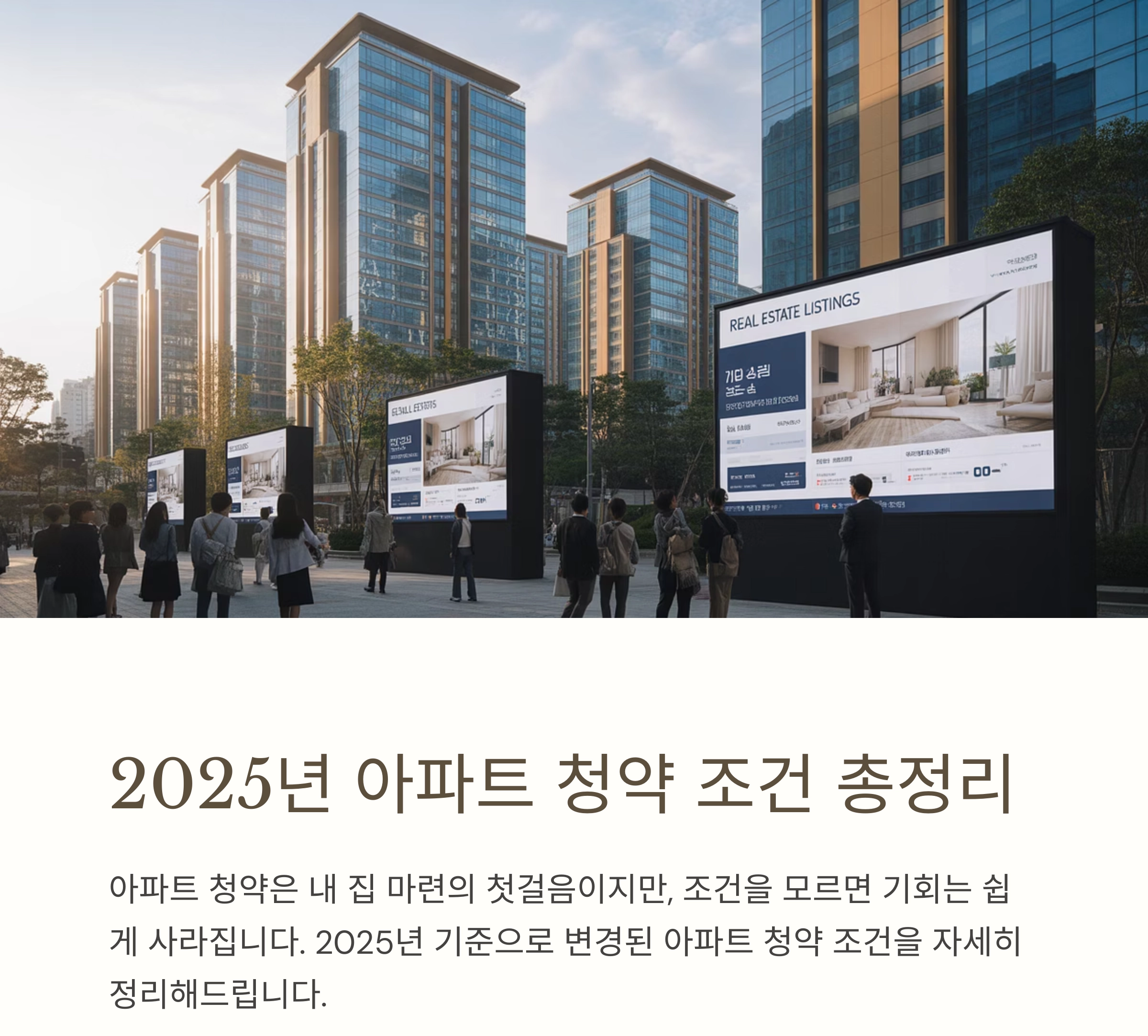 2025년 아파트 청약 조건 총정리 : 놓치면 후회하는 필수 기준