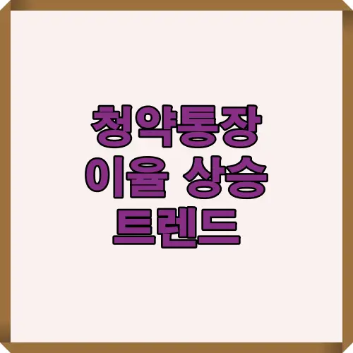 2025년 기준 청약통장 금리 인상 요인과 시장 흐름을 요약한 대표 이미지