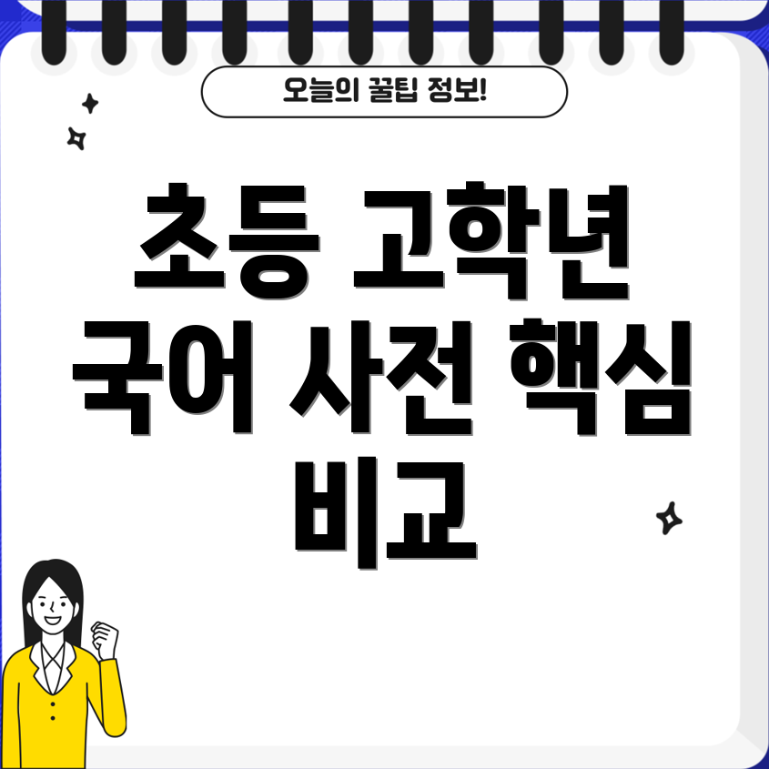 초등고학년국어사전선택가이드핵심비교분석