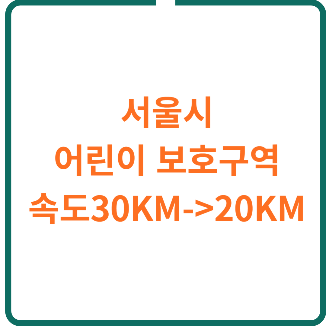 서울시 스쿨존 20