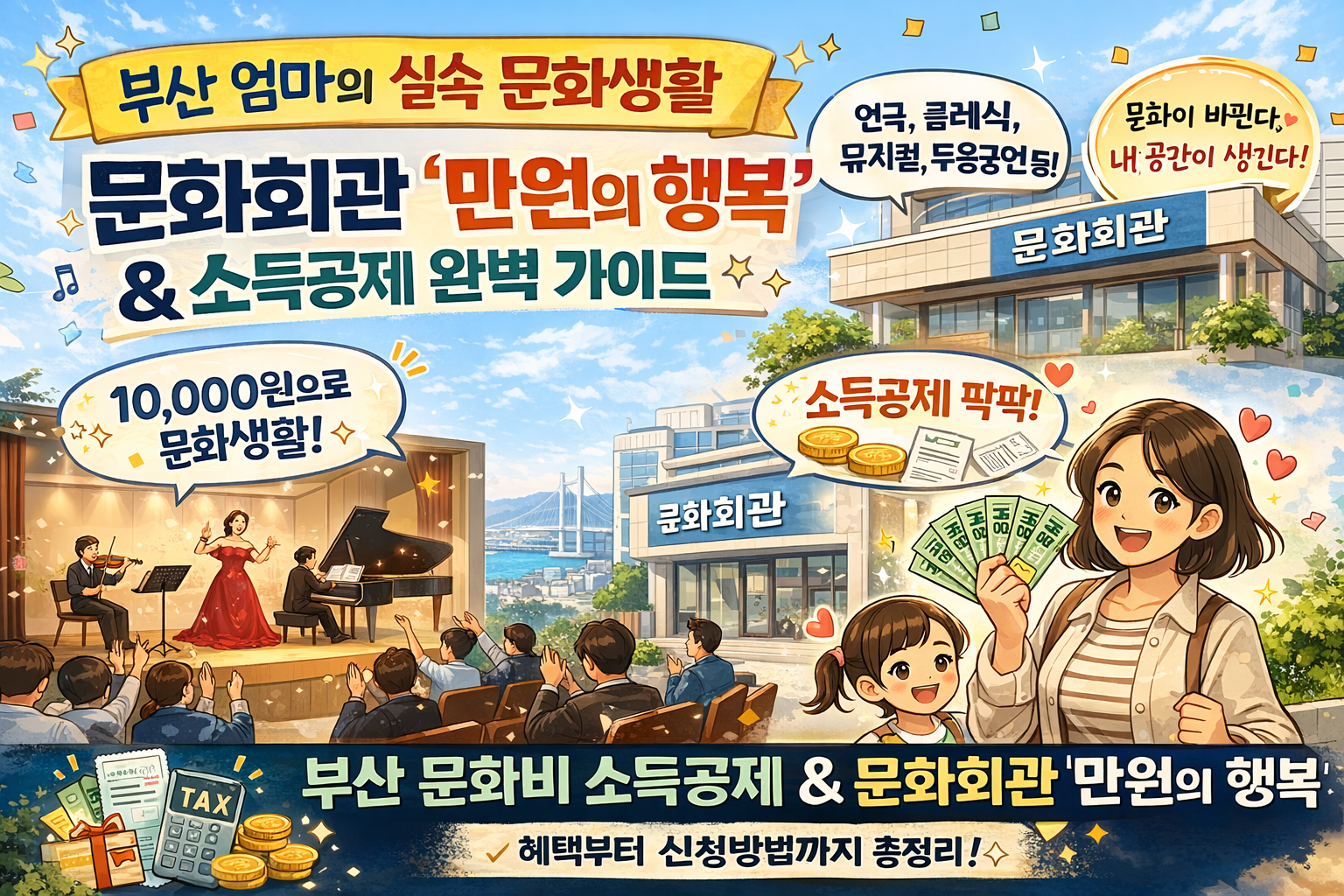 부산 문화비 소득공제 & 문화회관 '만원의 행복