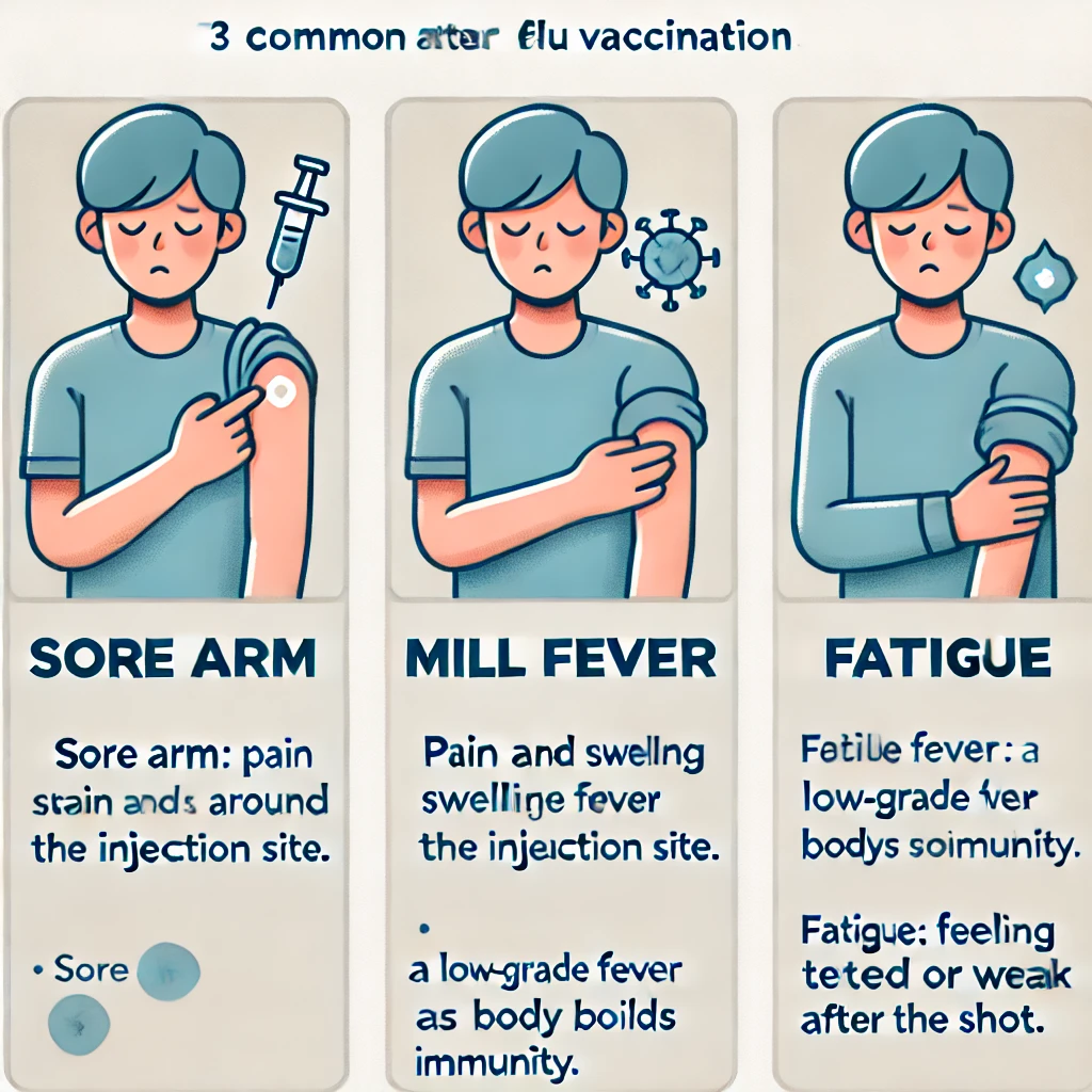 독감 예방 접종 부작용 및 대처 방법 드물게 발생하는 부작용