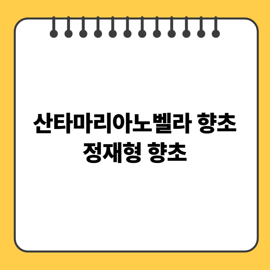 산타마리아노벨라 향초 추천｜정재형 향초