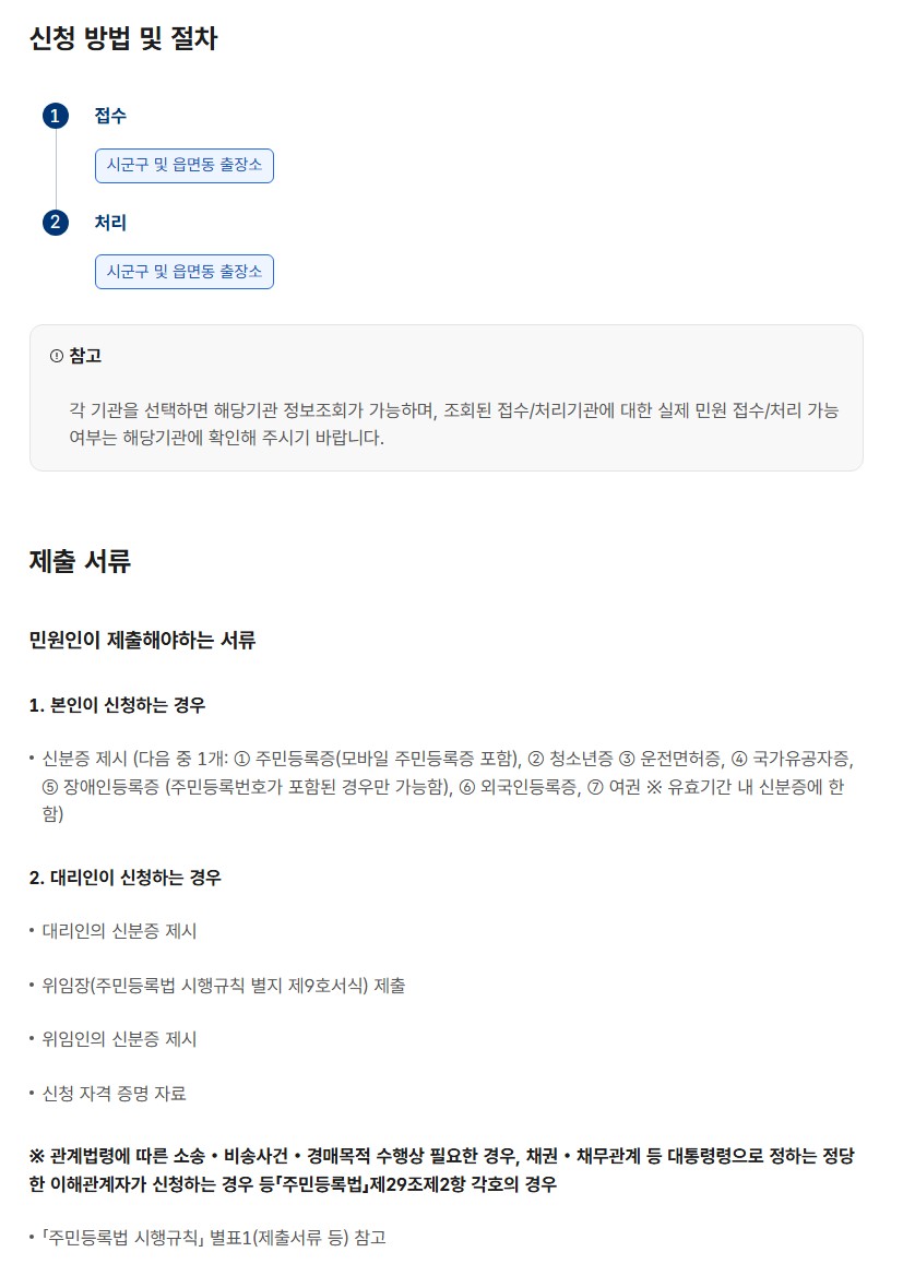 주민등록 등본,초본 발급하는 방법