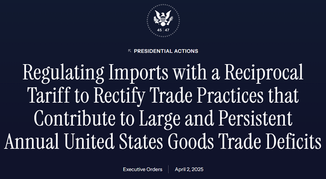 상호관세 행정명령(백악관)