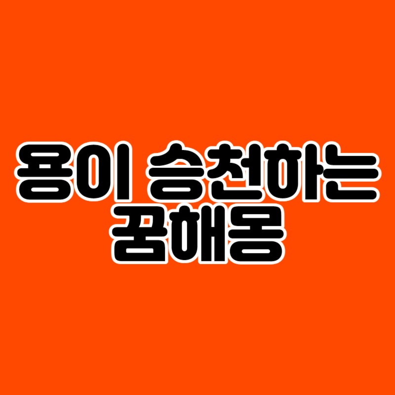 용이 승천하는 꿈해몽