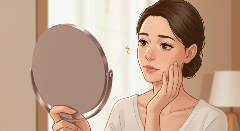 피부 전체가 힘을 잃은 듯 